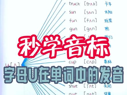 U的音标发音 U的音标发音及单词 Aeiou的音标发音 抖音 U的音标发音 U的音标发音及单词 Aeiou的音标发音 抖音