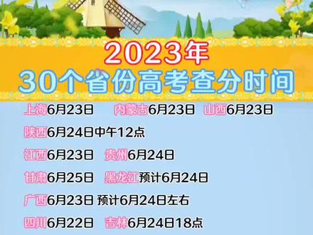 各地高考查分时间_各地高考查分时间陆续公布_各地高考查分时间汇总表