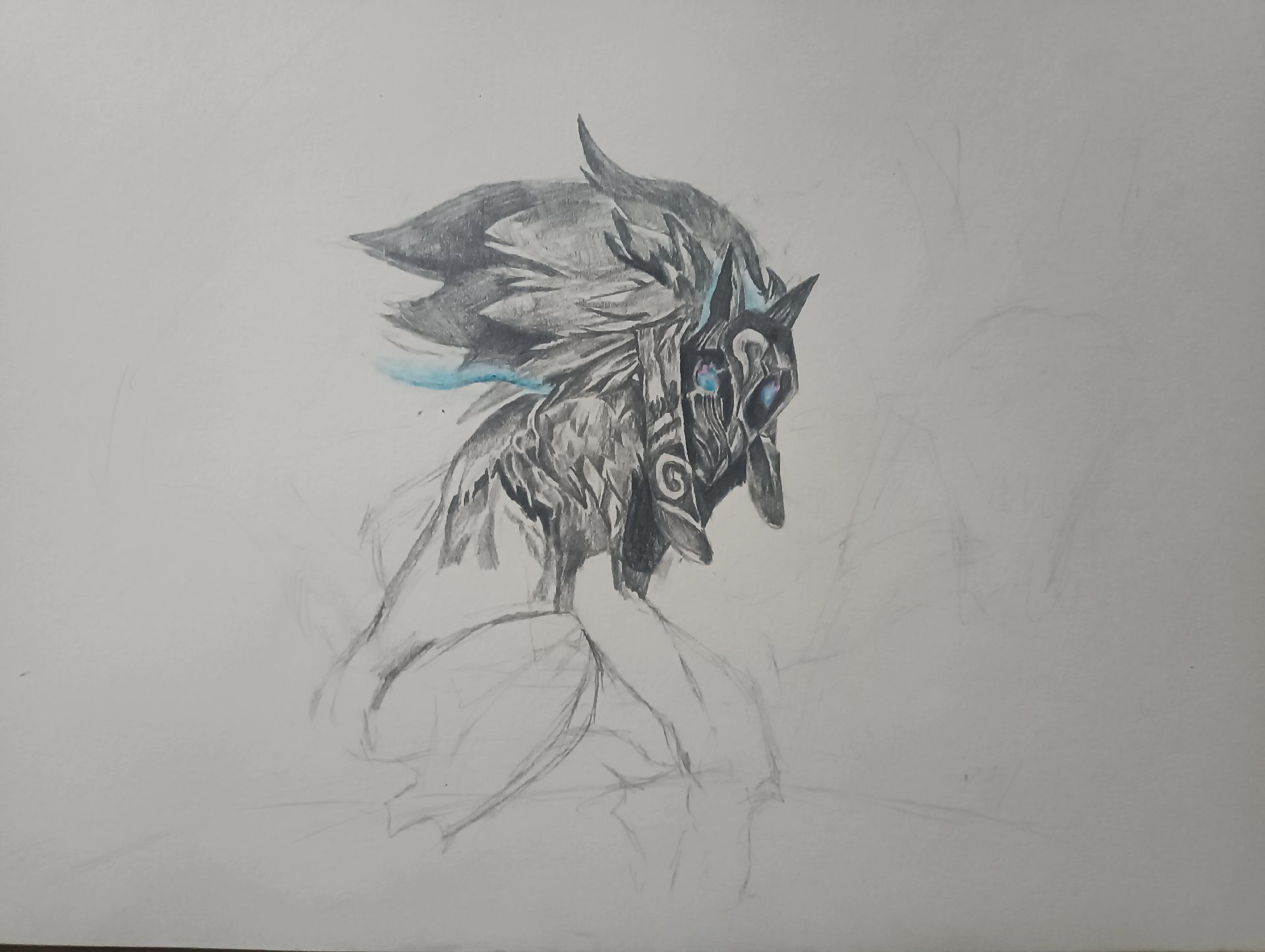 肆意,:#图文伙伴计划 #手绘 #英雄联盟 千珏 执子之魂,与子共生