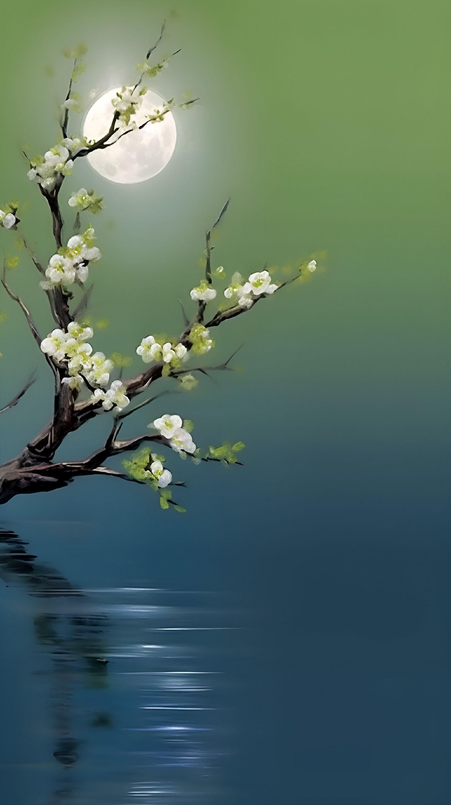 素材 #治愈系风景 #想你的话告诉月亮 #ai  唯美意境,摄影,把好看档 