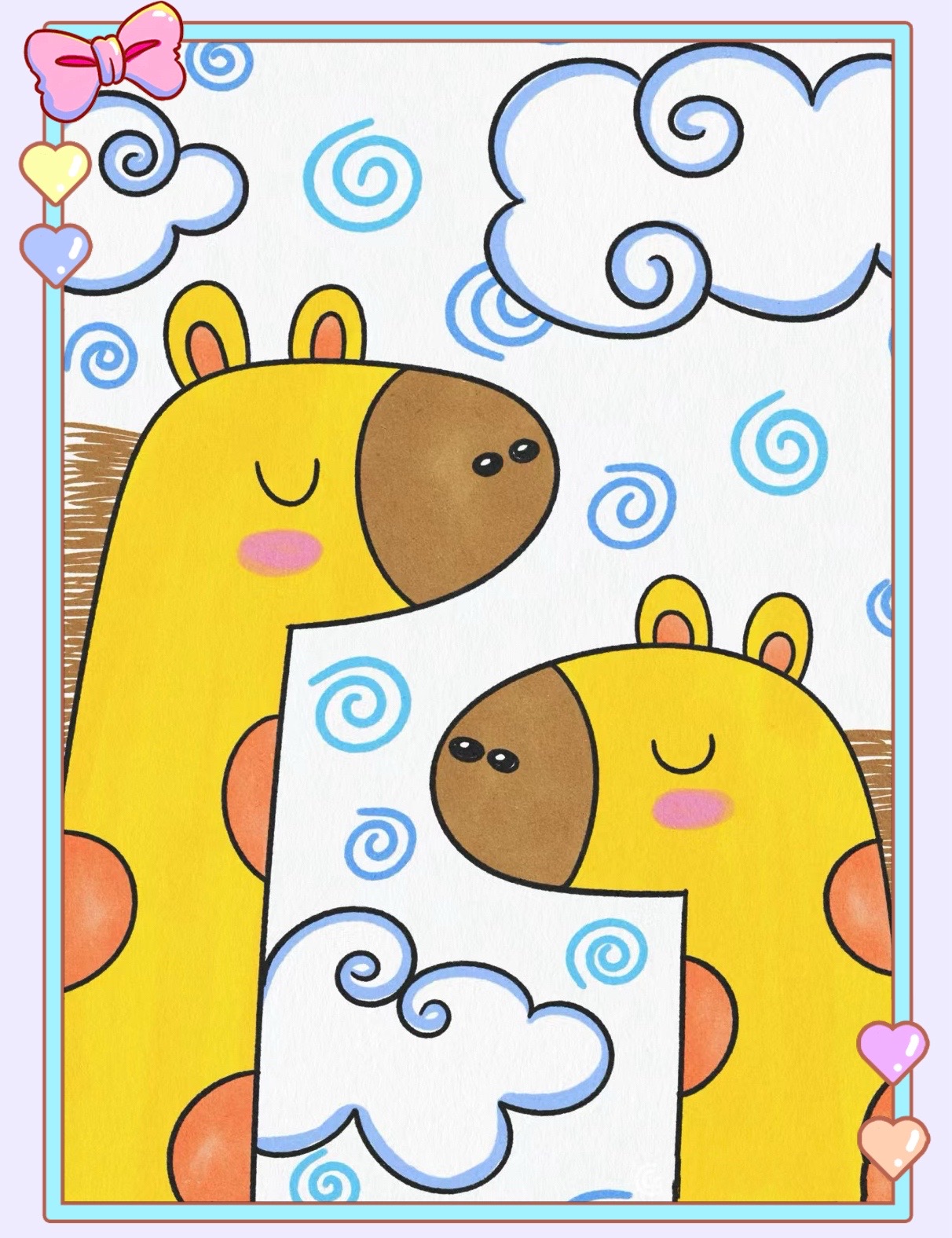 美工坊97:简单好学的长劲鹿00小朋友们赶快学起来吧#画画 #简笔画