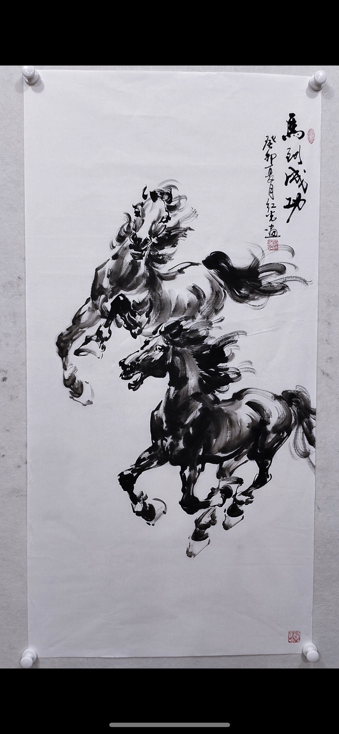 画家野民:龙马精神,终会马到成功 #马#国画#艺术#双向奔赴