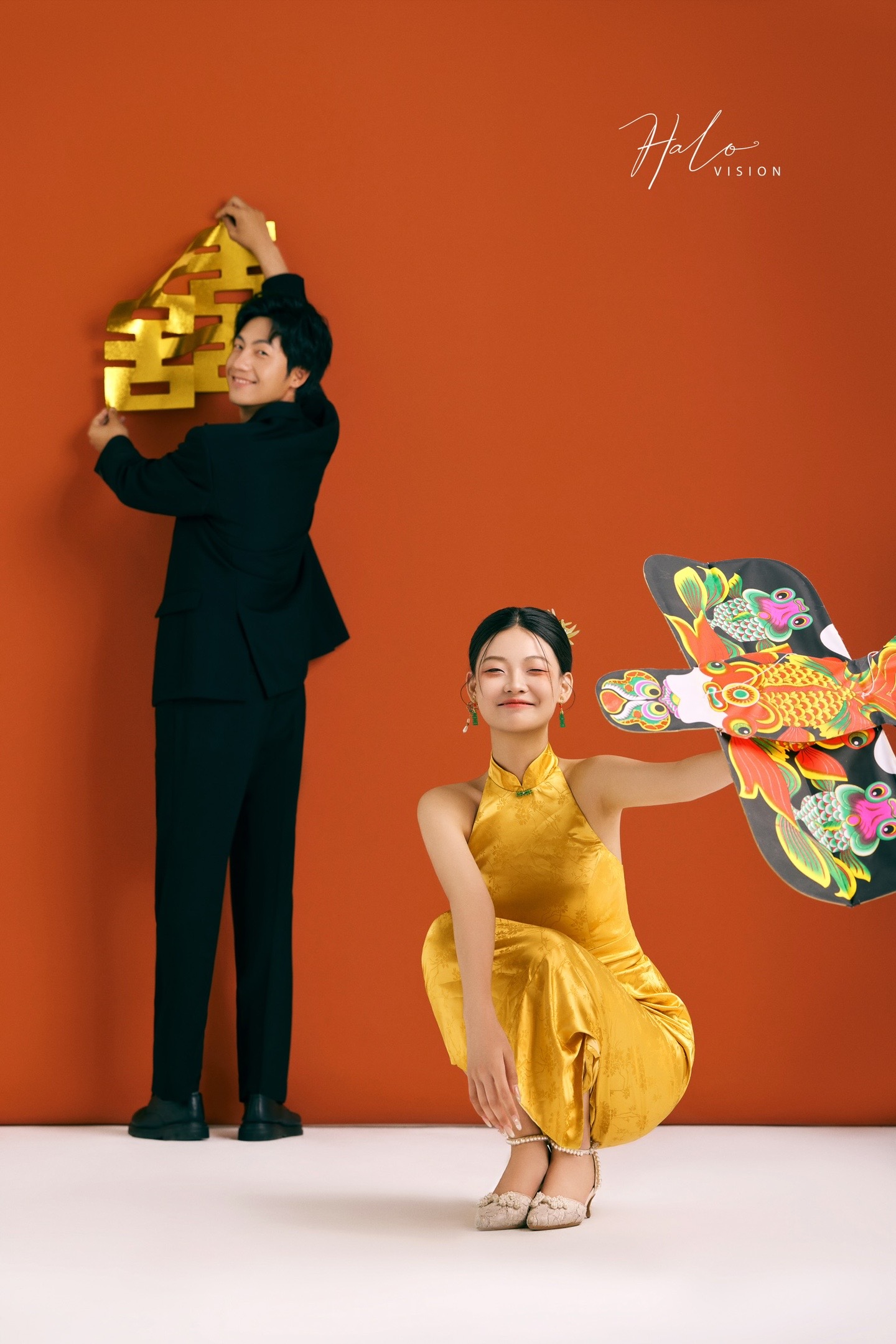 halo摄影:可以磕一辈子的旗袍囍嫁风婚纱照99.