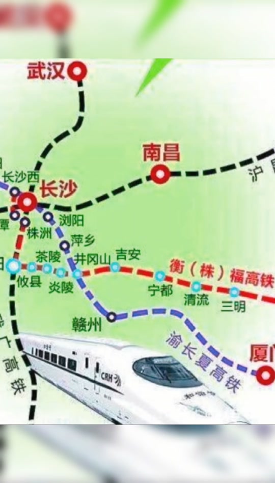 江西 #渝长厦高铁 来了,长沙至赣州段 今年全线开工建设 ,赣州将形成