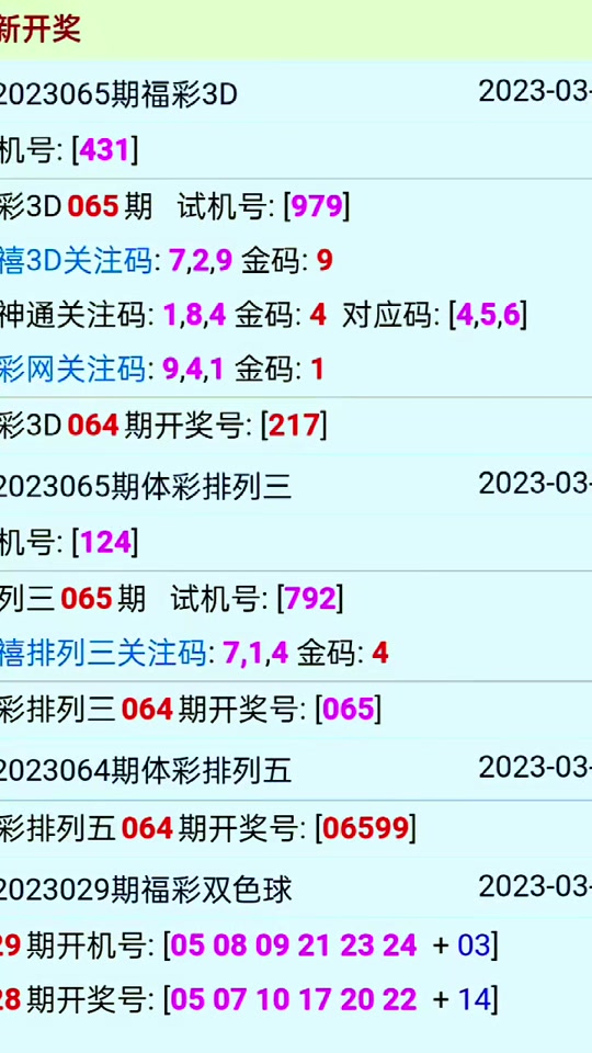3d试机号后对应码是多少今天 - 抖音