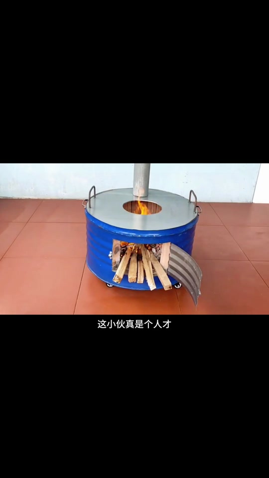 手艺堂:徒手改造旧铁桶,变成实用柴火灶,功能齐全还好用!