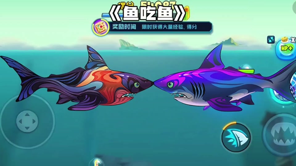 鱼吃鱼#大鱼吃小鱼 #海底大猎杀 巨齿鲨大对决!