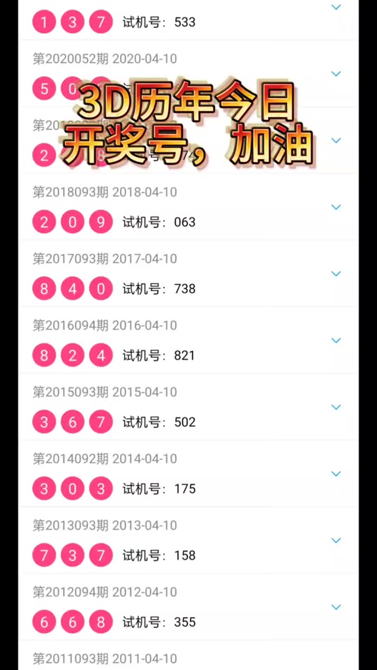 3d试机号019开奖号是什么 - 抖音