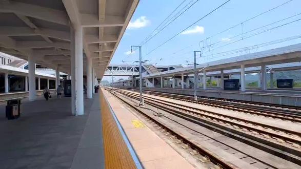crh380b兔子正线通过安顺西站原声原速