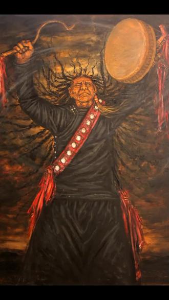 彝族人头顶天菩萨身披查尔瓦脚踏大地生于火归于火俺哩诺苏