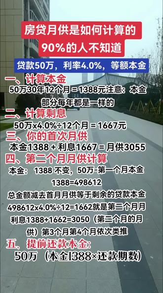 房贷月供是怎么计算的?很多人都不知道。#一个敢说真话的房产人 #老百姓关心的话题 #干货分享 #房地产 #买房攻略